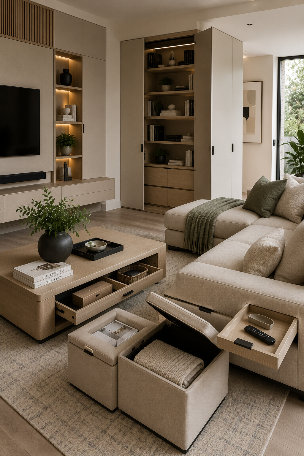 Hidden Storage Meets Clean Lines